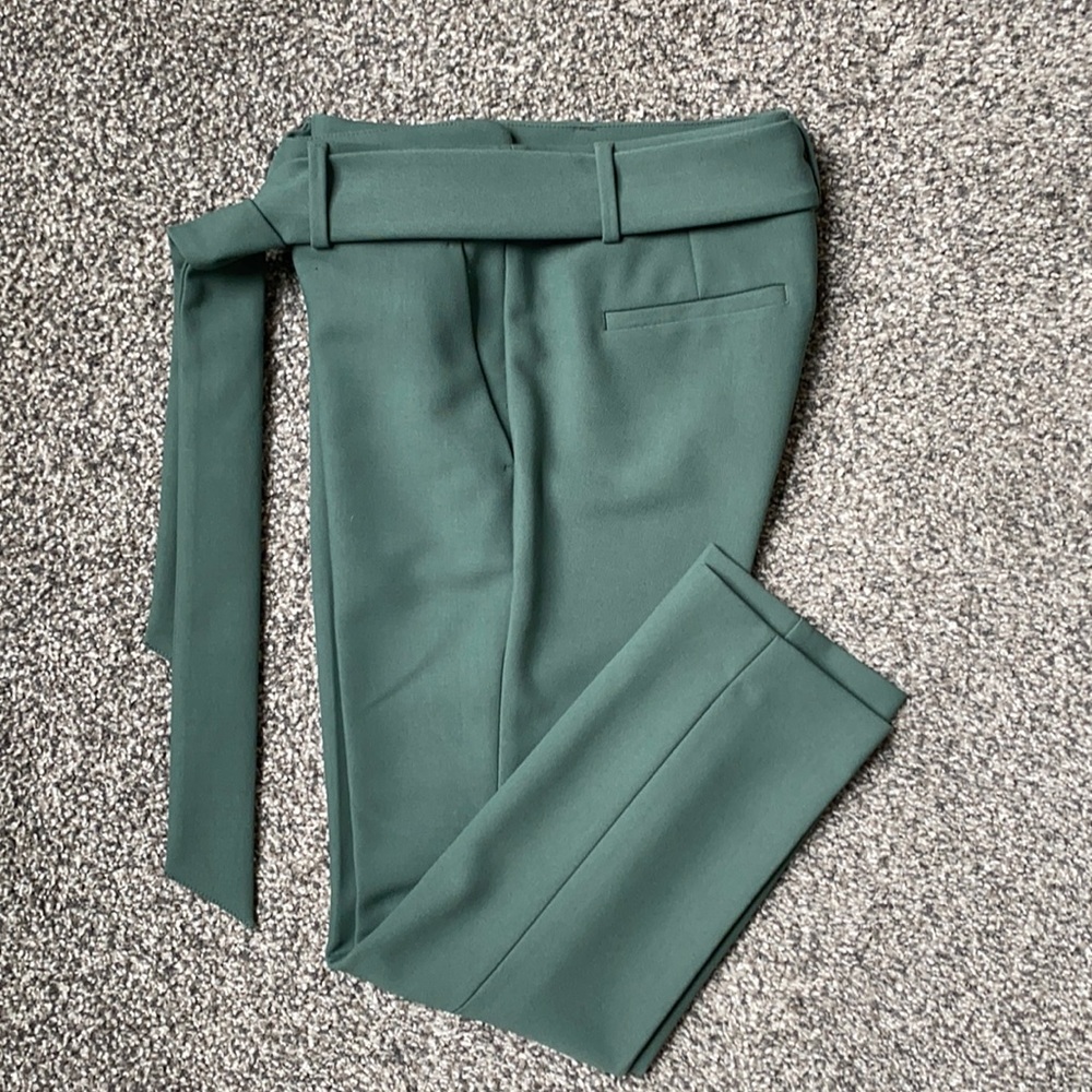 LOFT Tie Waist Ankle Slim Trouser